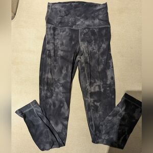 Lululemon Black Tie Dye Leggings